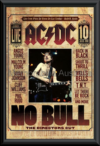 Lavet en kontrakt ser godt ud Modregning ACDC No Bull Poster Framed :: ACDC :: Music Memorabilia :: Entertainment  Memorabilia :: Memorabilia Australia
