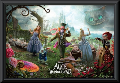 Alice In Wonderland Movie Poster Framed