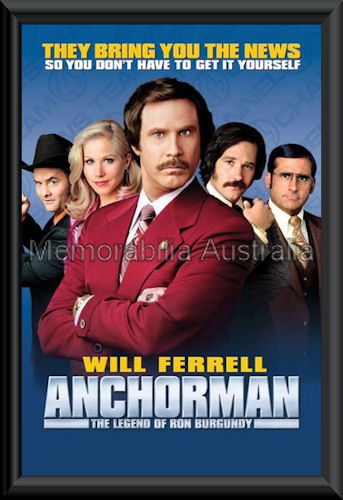 Anchorman Movie Poster Framed