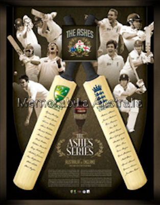 ASHES 2010/11  Signed Dual Bats