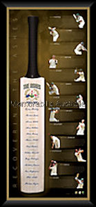 ASHES 2010/11 First XI Signed Bat