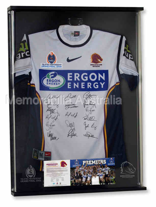 Details about   Brisbane Broncos Team Hand  Signed  Broncos 20th Anniversary  Jersey 