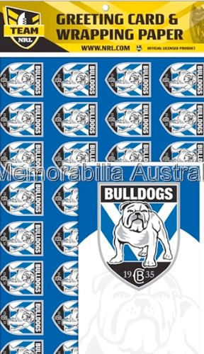 Canterbury Bulldogs NRL  Card and Wrap Pack