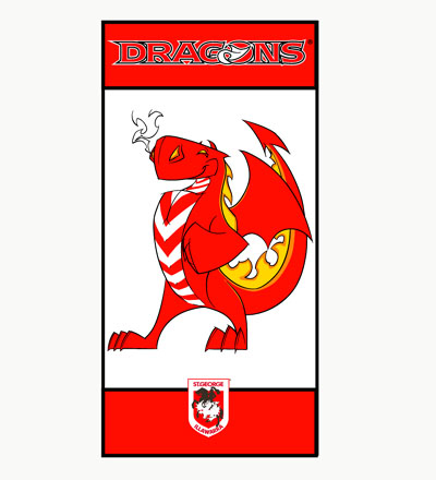 St. George Illawarra Dragons Mascot Beach Towel