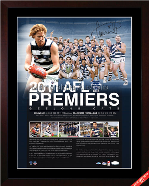 2011 Geelong Premiers Signed Photo Piece