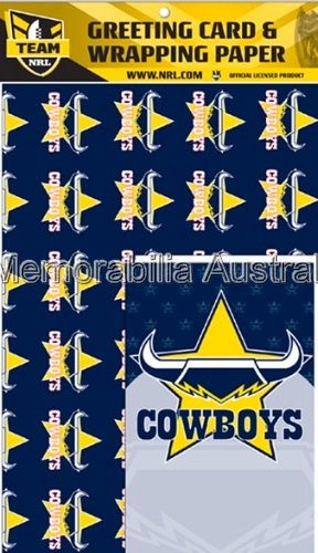 North Queensland Cowboys NRL  Card and Wrap Pack