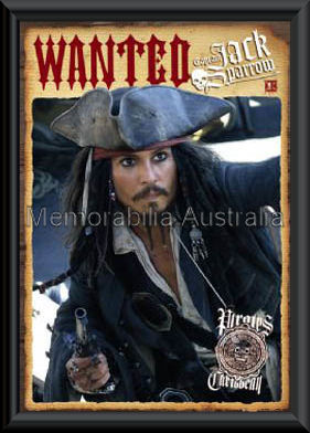 Depp Wanted Poster Framed