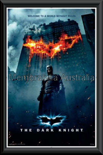 Batman Fire Poster Framed