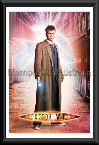 Dr Who Lightning Poster Framed