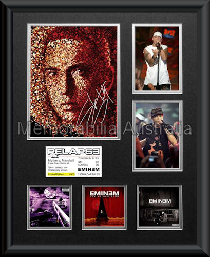 Eminem LE Montage Mat Framed