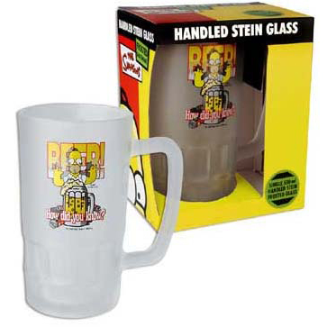 Simpsons Frosted Stein