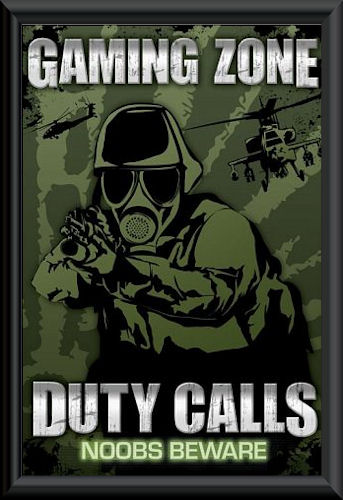 Gaming Zone Poster Framed