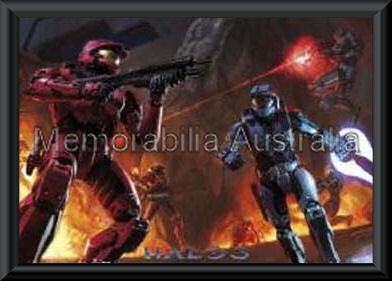 Halo 3 Landscape Poster Framed