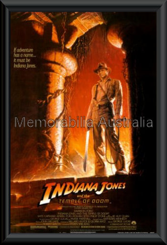 Indiana Jones Temple Doom Poster Framed