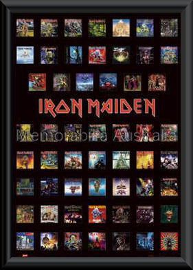 Iron Maiden Albums Poster Framed