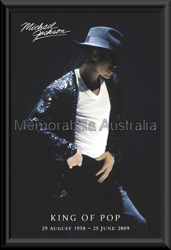 Michael Jackson King of Pop Poster Framed
