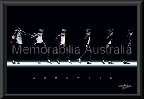 Michael Jackson Moonwalk Poster Framed