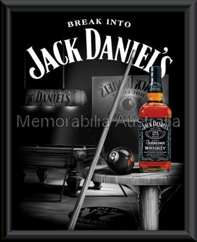 Jack Daniels Pool Room Mini Framed