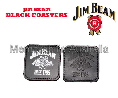 Jim Beam Black Leather Coasters
