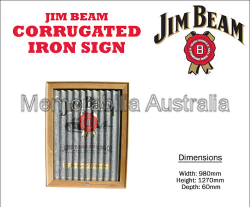 Jim Beam  Corrugated Iron Sign