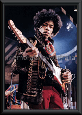 Jimi Hendrix 3D Lenticular Framed