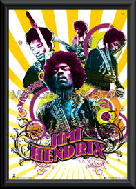 Jimi Hendrix 3D Lenticular Framed