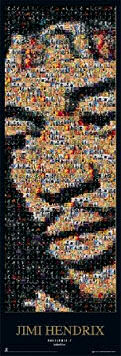 Jimi Hendrix Mosaic Door Poster