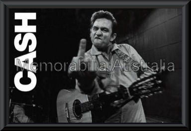Johnny Cash Poster Framed