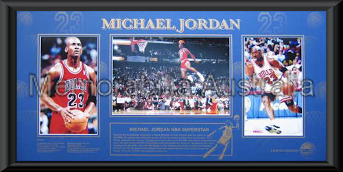 Michael Jordan LE Montage Mat Framed