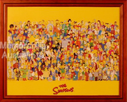 Simpsons Cast Framed Poster