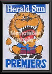 Brisbane Lions 2003 Framed WEG poster