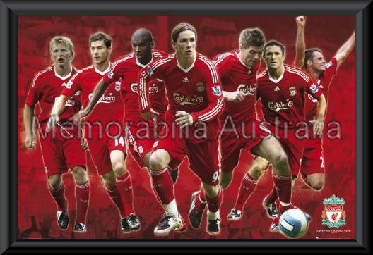 Liverpool 2008/09 Players Poster Framed