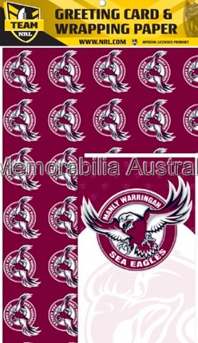 Manly-Warringah Sea Eagles NRL  Card and Wrap Pack