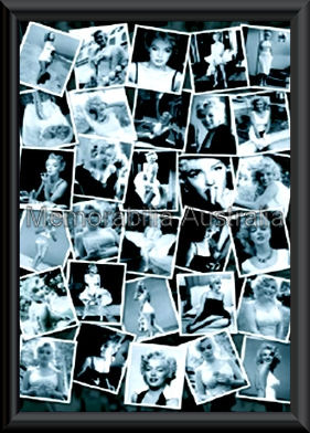 Marilyn Monroe Collage Poster Framed