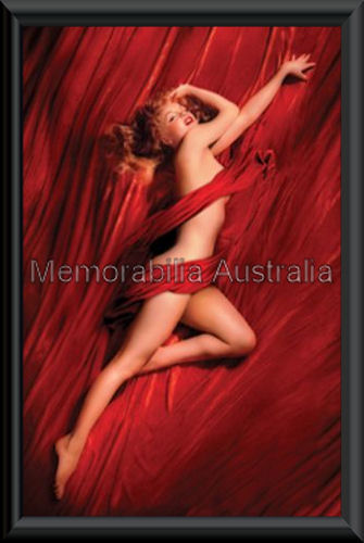 Marilyn Monroe Redsilk Poster Framed