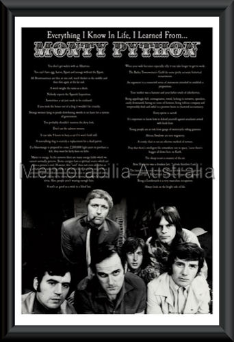 Monty Python Poster Framed