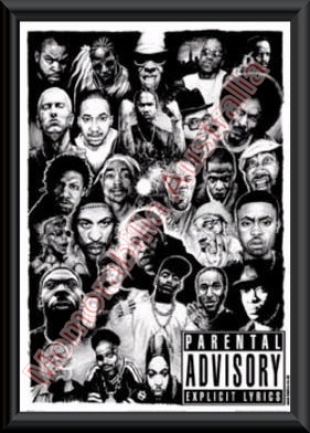 Rap Legends BW Framed Poster