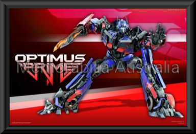 Optimus Prime Transformers Poster Framed