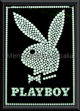 Playboy Bling Poster Framed