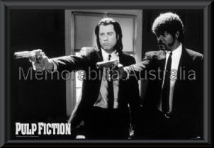 Pulp Fiction Guns Poster Framed