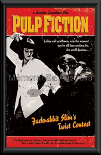 Pulp Fiction Uma Twist Poster Framed