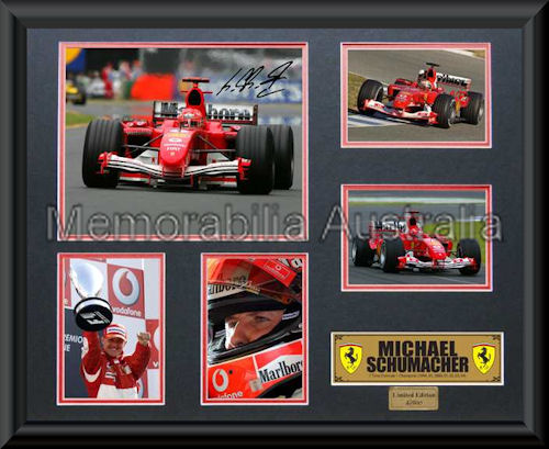 Michael Schumacher LE Montage Framed