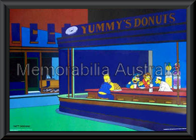 Simpsons Boulevard Dreams Poster Framed