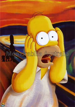 Homer Simpson Scream Giant Poster
