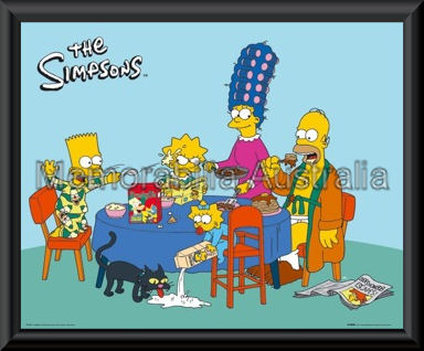 Simpsons Mini Poster Framed
