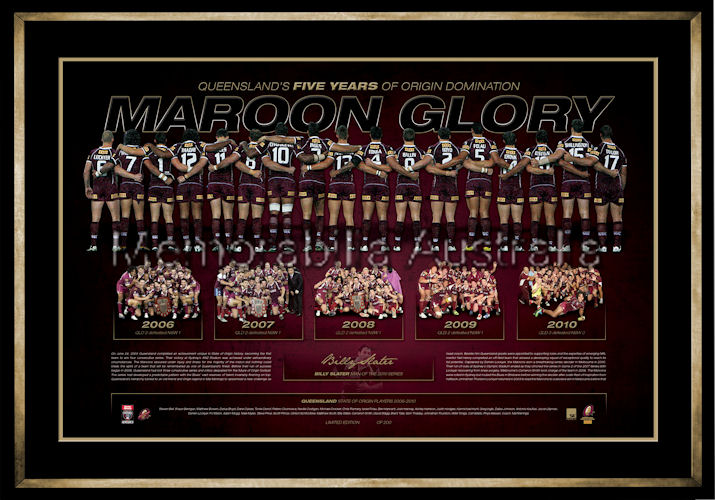 Maroon Glory 5 In A Row Lithograph