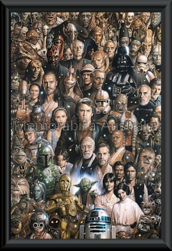 Star Wars Collage Poster Framed