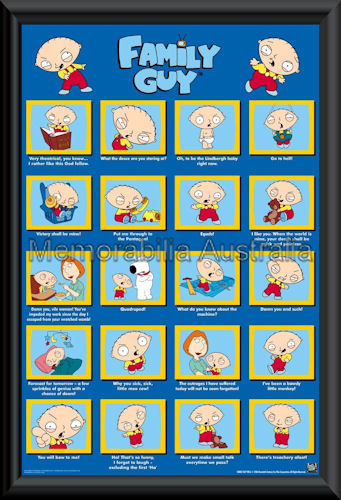 Family Guy Stewie Poster Framed