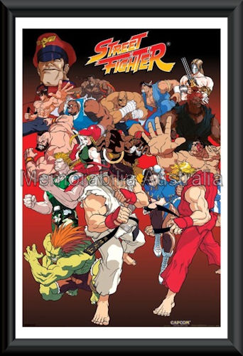 Street Fighter Poster Framed