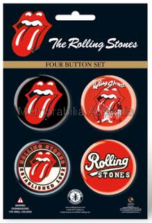 Rolling Stones Set Of 4 Button Badges